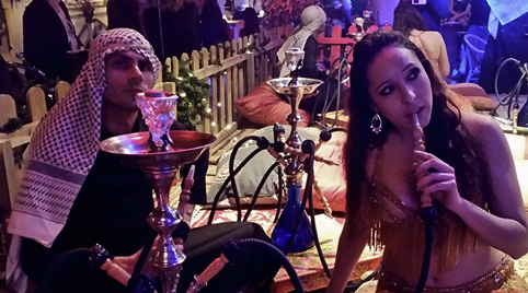 Extra opluistering van de avond met slangen