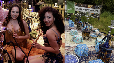 Theeterras en slangen act