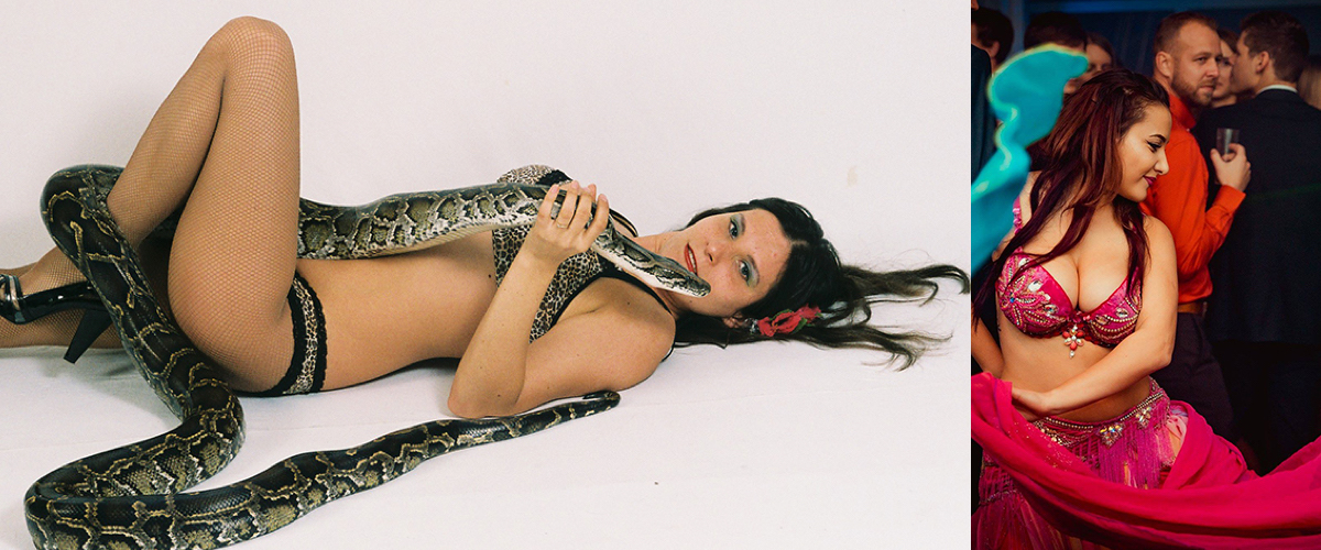 Extra opluistering van de avond met slangen