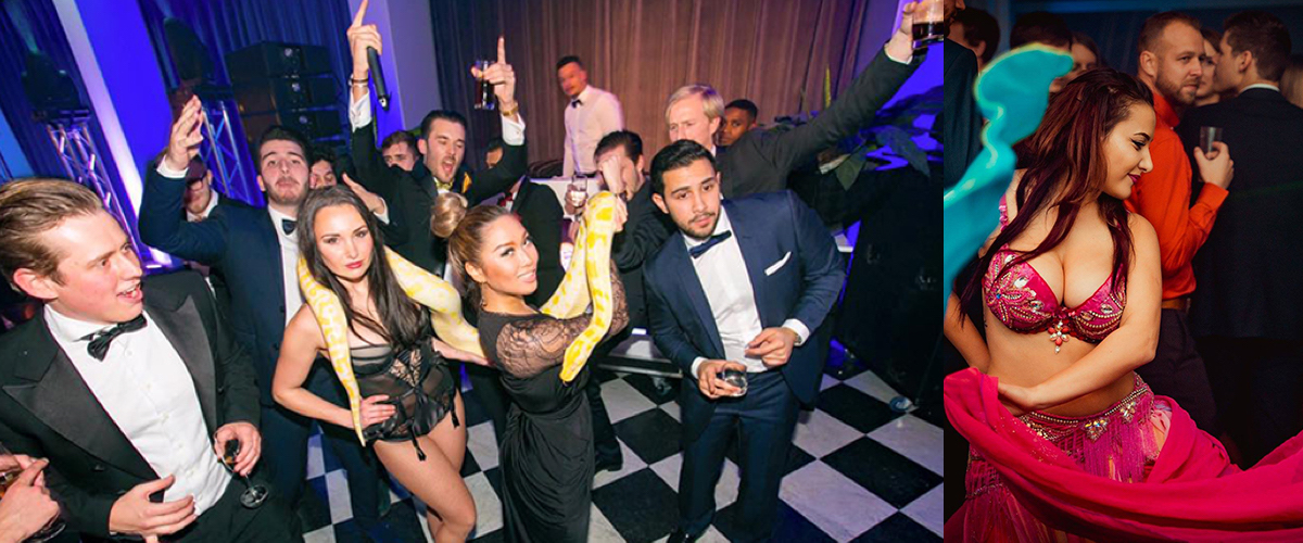 Fakir act met slangen